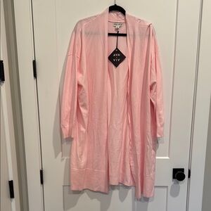 NWT. Ava & Viv 3x Pink Cozy Knit cardigan. Perfect for spring & summer nights!